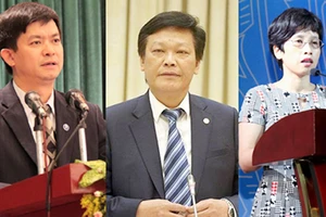 Từ trái qua: Ông Lê Quang Tùng, ông Nguyễn Duy Thăng và bà Nguyễn Thị Phú Hà. Ảnh: VGP News