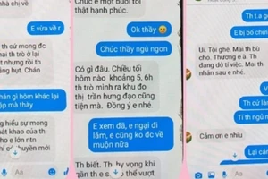 Tin nhắn "gạ tình" của thầy giáo bị phát tán trên mạng