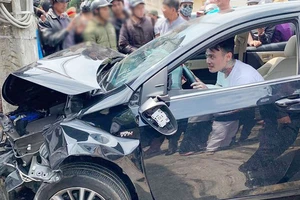Lái xe dương tính với chất ma tuý khi gây tai nạn liên hoàn tại Đà Lạt, ngày 14-3-2019.