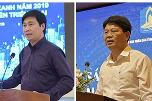 Thứ trưởng Bộ Xây dựng Nguyễn Tường Văn (ảnh trái) và Thứ trưởng Bộ Tư pháp Nguyễn Thanh Tịnh
