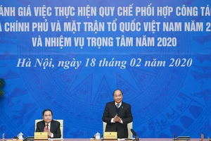 Cuộc làm việc giữa Chính phủ và Ủy ban Trung ương MTTQ Việt Nam chiều 18-2