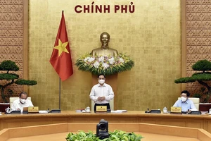 Thủ tướng Chính phủ Phạm Minh Chính chủ trì họp Chính phủ. Ảnh: VIẾT CHUNG