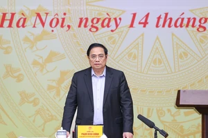 Thủ tướng Phạm Minh Chính phát biểu tại phiên họp. Ảnh: VIẾT CHUNG