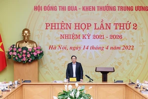 Thủ tướng Phạm Minh Chính chủ trì họp Hội đồng TĐ-KT. Ảnh: VIẾT CHUNG