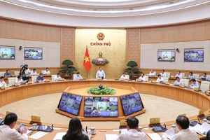 Thủ tướng Phạm Minh Chính chủ trì phiên họp Chính phủ. Ảnh: VGP 