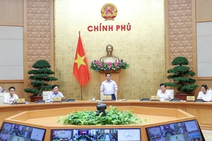 Thủ tướng Phạm Minh Chính chủ trì và phát biểu tại phiên họp Chính phủ thường kỳ tháng 7, sáng 3-8. Ảnh: VIẾT CHUNG