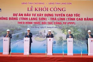 Thủ tướng Phạm Minh Chính dự lễ khởi công dự án cao tốc Đồng Đăng-Trà Lĩnh ngày 1-1
