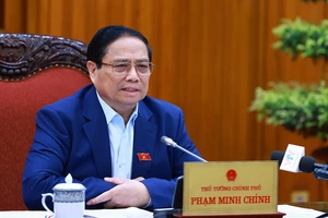 Thủ tướng Phạm Minh Chính phát biểu tại cuộc họp của Thường trực Chính phủ về các giải pháp ổn định kinh tế vĩ mô, kiểm soát lạm phát, thúc đẩy tăng trưởng kinh tế. Ảnh: VIẾT CHUNG