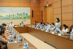 Các đại biểu thảo luận tổ chiều 19-6. 