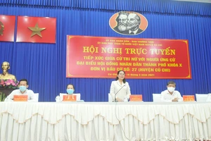 Chủ tịch HĐND TPHCM Nguyễn Thị Lệ tiếp xúc cử tri nữ và cán bộ, chiến sĩ Sư đoàn 9