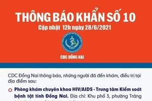 Đồng Nai: Thông báo khẩn tìm người đến Phòng khám chuyên khoa HIV/AIDS