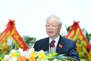 Tổng Bí thư Nguyễn Phú Trọng phát biểu tại phiên khai mạc Đại hội đại biểu toàn quốc Hội Cựu chiến binh Việt Nam lần thứ VII