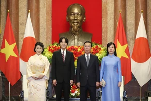 Chủ tịch nước Võ Văn Thưởng cùng Phu nhân tiếp Hoàng Thái tử Akishino và Công nương Kiko