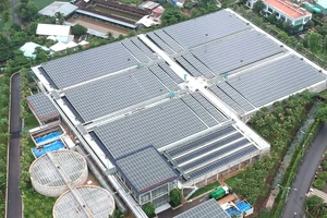 Điện mặt trời mái nhà tại Nhà máy xử lý nước thải kênh Tham Lương - Bến Cát