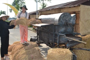 Máy tuốt lúa - một ký ức khó phai của người trồng lúa Nam bộ. Ảnh: CAO PHONG