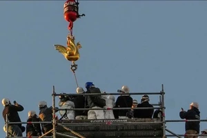 Tượng gà trống tái xuất trên tháp chuông Nhà thờ Đức Bà Paris