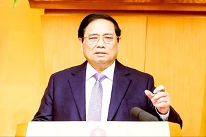 Thủ tướng Phạm Minh Chính phát biểu tại phiên họp Chính phủ thường kỳ tháng 2-2024. Ảnh: VIẾT CHUNG