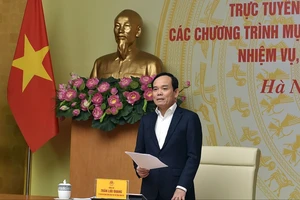 Phó Thủ tướng Trần Lưu Quang họp trực tuyến với các địa phương về tiến độ thực hiện 3 chương trình mục tiêu quốc gia