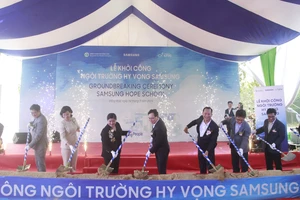 Khởi công xây dựng “Ngôi trường hy vọng Samsung” ở tỉnh Bình Phước 