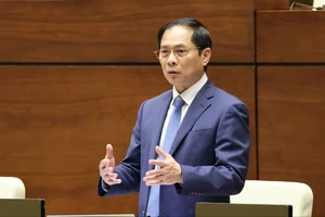Bộ trưởng Bộ Ngoại giao Bùi Thanh Sơn cam kết triển khai nghiêm túc các biện pháp kiểm soát việc kê khai tài sản, thu nhập của cán bộ ngành ngoại giao. Ảnh: QUANG PHÚC