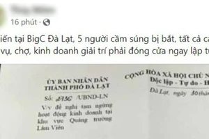 Công an tỉnh Lâm Đồng làm việc với người tung tin “5 người cầm súng bị bắt…”