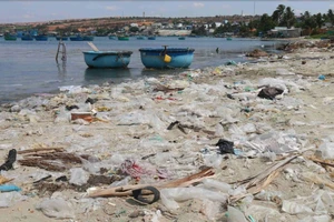 Dọn dẹp rác thải ở biển Mũi Né sau phản ánh của Báo SGGP