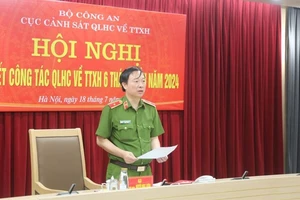 Thiếu tướng Nguyễn Ngọc Cương, Cục trưởng C06 tại hội nghị