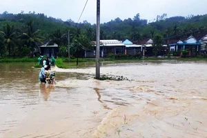 Bình Định: Mưa xối xả suốt 24 giờ, ngập lụt rộng, nhiều hồ chứa xả nước