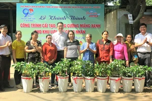 Đoàn Khối Dân - Chính - Đảng TPHCM trao tặng cây xanh cho các hộ dân