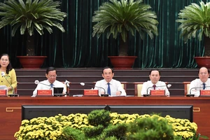 Chủ tịch HĐND TPHCM Nguyễn Thị Lệ phát biểu tại hội nghị lần thứ 19 mở rộng, Ban Chấp hành Đảng bộ TPHCM khóa XI. Ảnh: VIỆT DŨNG