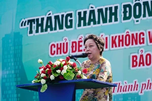 Bà Phạm Khánh Phong Lan, Trưởng Ban Quản lý ATTP TPHCM phát động Tháng hành động vì an toàn thực phẩm