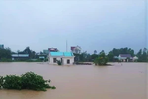 Quảng Ngãi: Mưa lớn gây ngập hàng trăm nhà ven sông Trà Câu