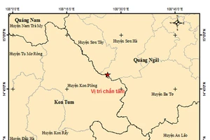 Quảng Ngãi: Xảy ra động đất 2,5 độ, chấn tiêu 10km