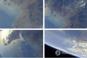  Hình ảnh Trái đất chụp từ không gian Triều Tiên công bố ngày 22-5-2017. 