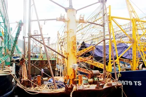 Tàu vỏ thép ở Bình Định bị hư hỏng, nằm bờ trong khi sổ đỏ của chủ tàu bị ngân hàng giữ
