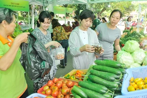 Khai mạc chợ phiên nông sản an toàn thứ 3 tại Công viên Lê Thị Riêng 