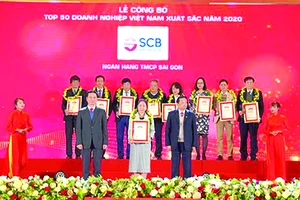 SCB được bình chọn vào Tốp 50 doanh nghiệp xuất sắc nhất Việt Nam 2020