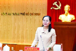 Đồng chí Nguyễn Thị Lệ phát biểu chỉ đạo tại buổi làm việc