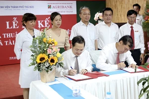 Agribank chi nhánh Bình Thạnh ký kết thỏa thuận hợp tác với Bệnh viện TP Thủ Đức (TPHCM)