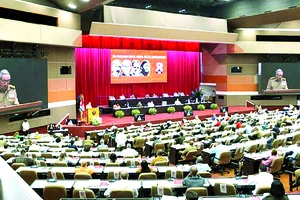 Quang cảnh hội trường tổ chức Đại hội lần thứ VIII của Đảng Cộng sản Cuba
