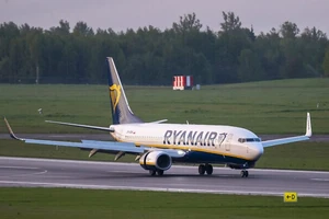 Máy bay của Hãng hàng không Ryanair (Ireland). Ảnh minh họa: AP