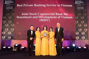 BIDV là ngân hàng đầu tiên đạt giảI “Dịch vụ ngân hàng cao cấp Private Banking tốt nhất Việt Nam”