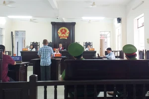 Phiên tòa xét xử bị cáo Hoàng Tuấn Quốc (ảnh CTV)