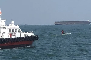 Hiện trường vụ va chạm khiến tàu TG91402TS bị chìm trên vùng biển Vũng Tàu