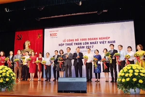 Lễ công bố danh sách 1.000 doanh nghiệp nộp thuế TNDN lớn nhất Việt Nam năm 2017