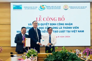 Trường Đại học Cửu Long gia nhập Mạng lưới các cơ sở đào tạo luật tại Việt Nam