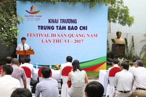KHai mạc Trung tâm báo chí Quảng Nam Ảnh: NGUYÊN KHÔI