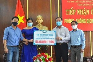 Tập đoàn Thiên Minh (TMG) đã ủng hộ 1 tỷ đồng cho Quảng Nam chống dịch Covid-19