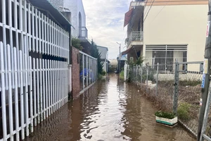 Khu dân cư ở Đà Lạt ngập sau mưa lớn