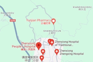 Ảnh chụp Google Map địa điểm bệnh viện Trấn Hùng, Vân Nam, Trung Quốc